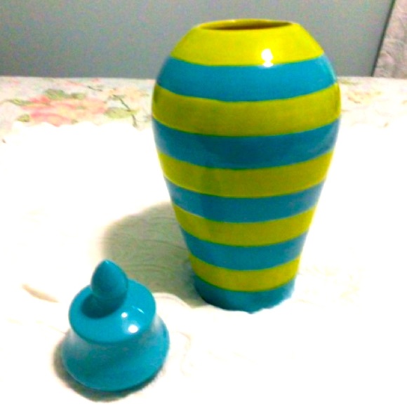 Turquoise & Lime Green Vase - Picture 4 of 8